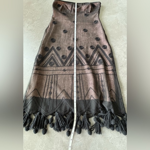 TOCCA Women’s Black Sleeveless Sheer Polka Dot Pattern Wool Blend Dress Size 4 - Picture 13 of 16